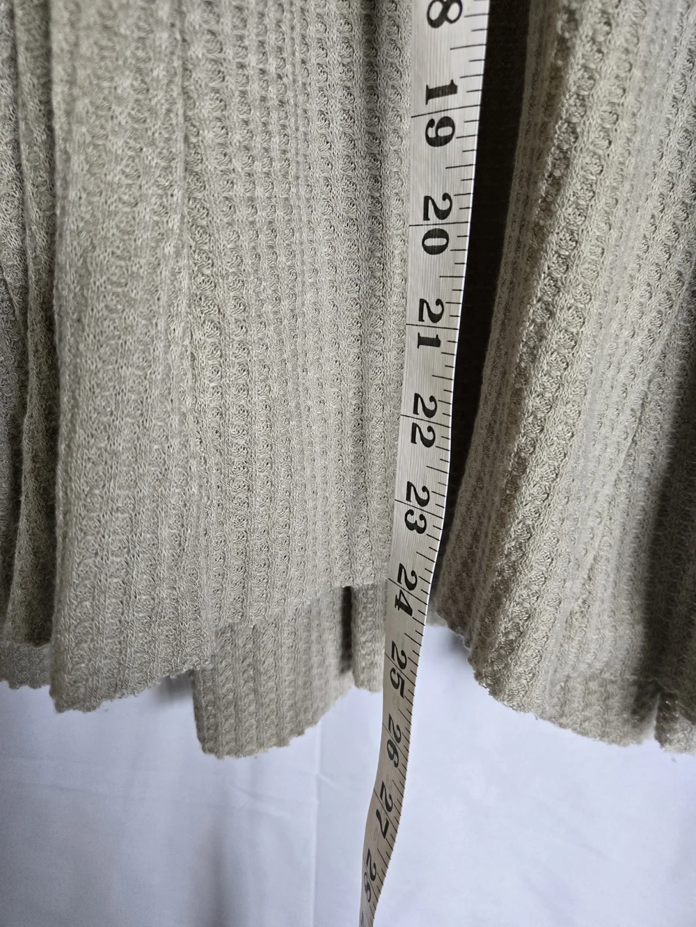 Promesa Beige Waffle-Knit Short Sleeve Mini Dress Pockets